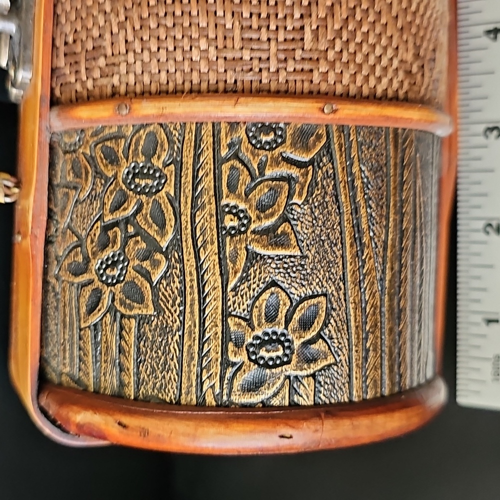 Artisan Floral Brown Mini Bag - Picture 2 of 5